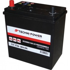 BATTERIE 12V-35AH/300A NS40 + A GAUCHE TECHNI-POWER