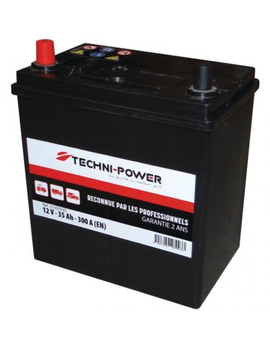 BATTERIE 12V-35AH/300A NS40 + A GAUCHE TECHNI-POWER