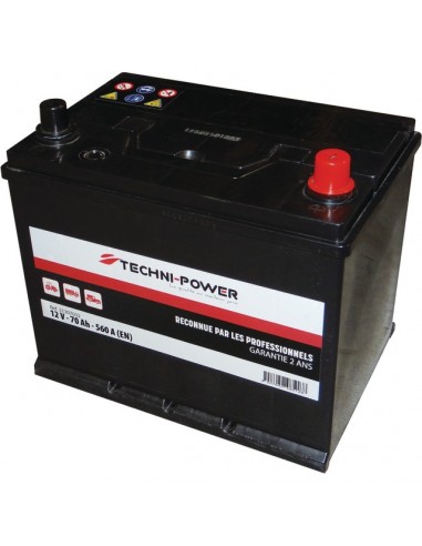 BATTERIE 12V 70AH 560A + A DROITE TECHNI-POWER