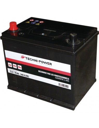 BATTERIE 12V 70AH 560A + A GAUCHE TECHNI-POWER