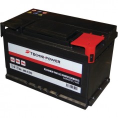 BATTERIE 12V 75AH 680A + A DROITE TECHNI-POWER