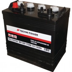 BATTERIE 8V 175AH DECHARGE LENTE TRACTION + A GAUCHE TECHNI POWER