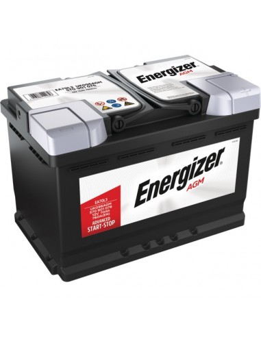 BATTERIE EA70L3 12V 70AH 760A EN + A DROITE AGM ENERGIZER