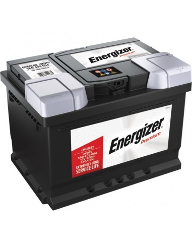 BATTERIE EM60LB2 12V 60AH 540A EN + A DROITE ENERGIZER PREMIUM