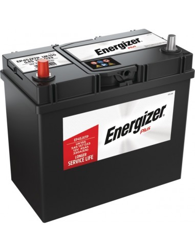 BATTERIE EP45JXTP 12V 45AH 330A EN + A GAUCHE ENERGIZER PLUS