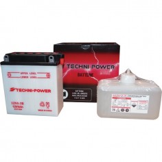 BATTERIE TYPE 12N5-3B + A DROITE AVEC PACK ACIDE