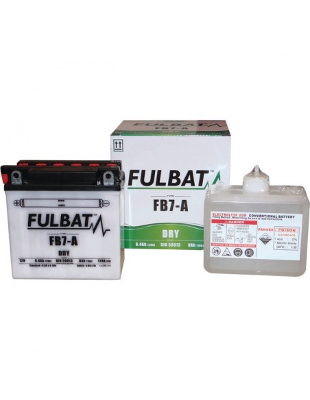 BATTERIE TYPE YB7-A + A GAUCHE AVEC PACK ACIDE