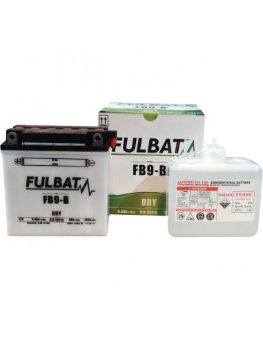 BATTERIE TYPE 12N9-4B-1 + A GAUCHE AVEC PACK ACIDE