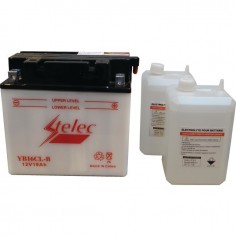 BATTERIE TYPE YB16CL-B + A DROITE AVEC PACK ACIDE