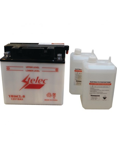 BATTERIE TYPE YB16CL-B + A DROITE AVEC PACK ACIDE