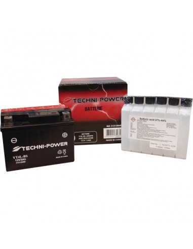 BATTERIE TYPE YT4L-BS + A DROITE AVEC PACK ACIDE