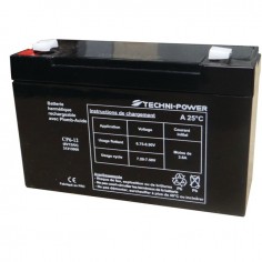 BATTERIE GEL 6V 12AH TYPE NP6-12 + A GAUCHE