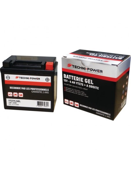 BATTERIE GEL TYPE YTZ7S + A DROITE