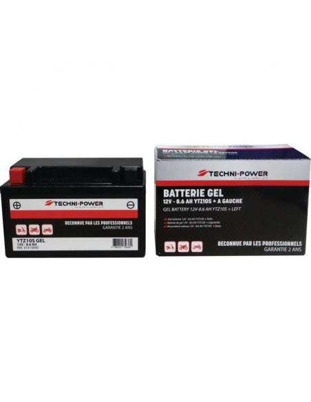 BATTERIE GEL TYPE YTZ10S + A GAUCHE