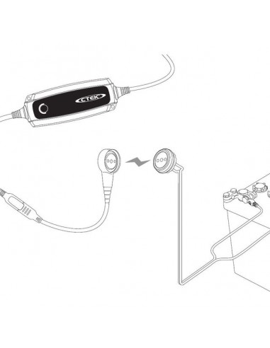 Cordon comfort Connect CTEK avec connecteur Magnétique - modèle 12V - pour CTEK 8A maxi
