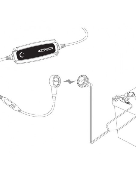 Cordon comfort Connect CTEK avec connecteur Magnétique - modèle 12V - pour CTEK 8A maxi