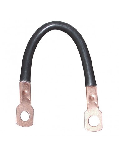 CABLE DE BATTERIE NOIR AVEC COSSES LG 400MM