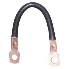 CABLE DE BATTERIE NOIR AVEC COSSES LG 200MM