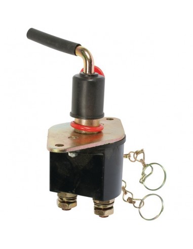 COUPE BATTERIE 12/24V 250A METAL 2 BORNES CLE AMOVIBLE
