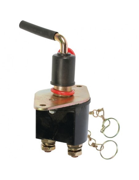 COUPE BATTERIE 12/24V 250A METAL 2 BORNES CLE AMOVIBLE