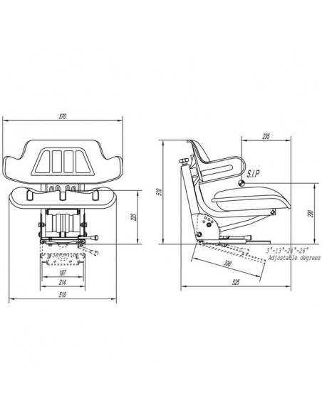 SIEGE MECANIQUE UNIVERSEL PVC BLEU RM20 105