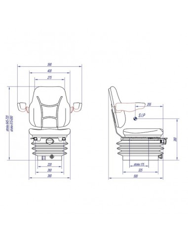 SIEGE MECANIQUE PVC RM81 200