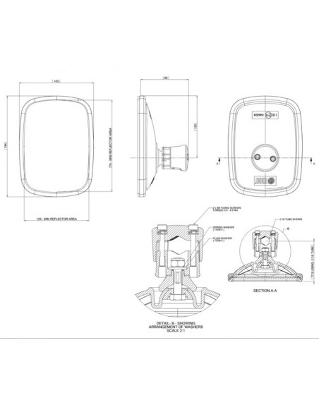 RETROVISEUR REVERSIBLE 194X143MM