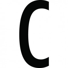 CARACTERE LETTRE ( C ) STYLE AUTO SACHET DE 10