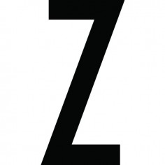 CARACTERE LETTRE ( Z ) STYLE AUTO SACHET DE 10