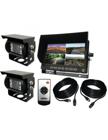 CAMERA RECUL ECRAN PARTAGE 7COULEUR + 2 CAMERAS 120°