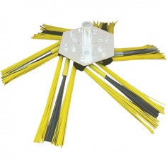 KIT DE 6 ENSEMBLES DE 3 BROSSES MIX ACIER ET POLY POUR HOME 550