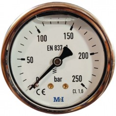 MANOMETRE 63 MM 250 BAR ARRIERE 1/4