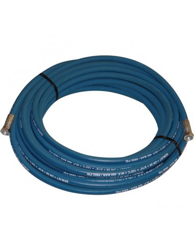 FLEXIBLE NETTOYEUR HP 15 M BLEU 5/16 2 TRESSES FEMELLE / FEMELLE BSP 3/8