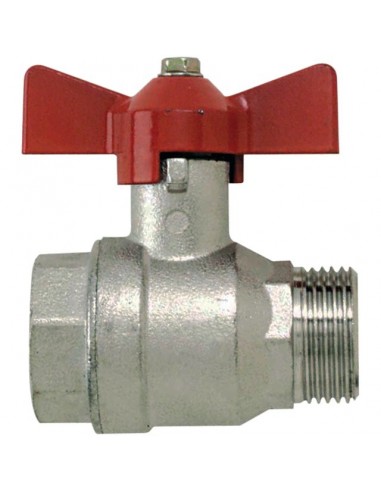VANNE PAPILLON 1/4 TOUR MALE - FEMELLE 1/2 15X21