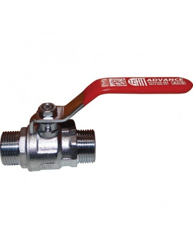 VANNE 1/4 TOUR CHAUFFAGE MALE - MALE 3/4 20X27