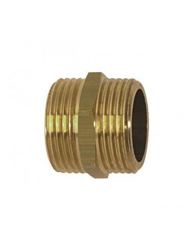 MAMELON MALE - MALE 20X27 LAITON ALESAGE 19 MM