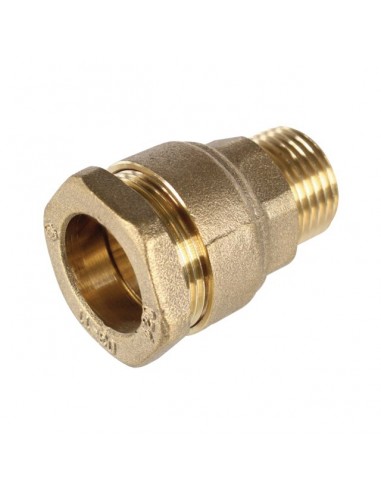 RACCORD LAITON MALE 15X21 TUYAU 21  MM A SERRAGE EXTERIEUR