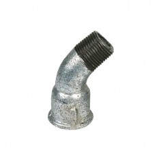 COUDE FONTE GALVA 45° GRAND RAYON MALE - FEMELLE 2