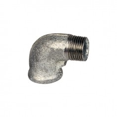 COUDE FONTE GALVA 90° PETIT RAYON MALE - FEMELLE 2