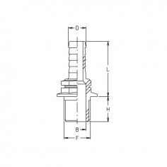 RACCORD DROIT 3/4 GAZ MALE D25 2
