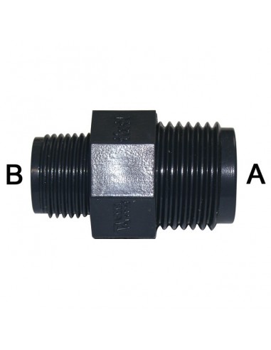 MAMELON DOUBLE REDUIT FILETE M/M 11/2x11/4