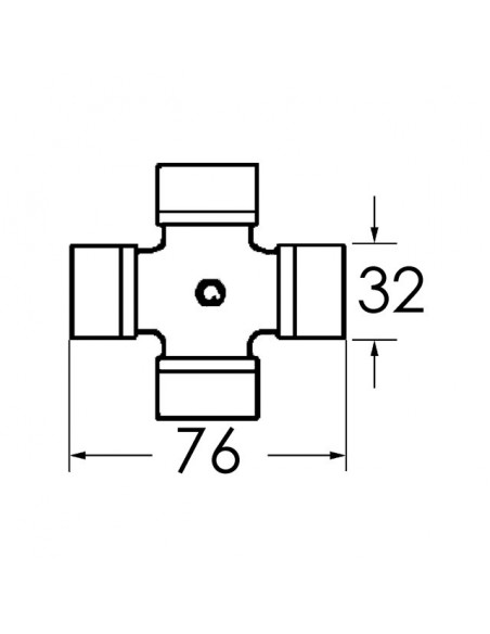 CROISILLON 32X76 GRAISSEUR CENTRAL BLISTER
