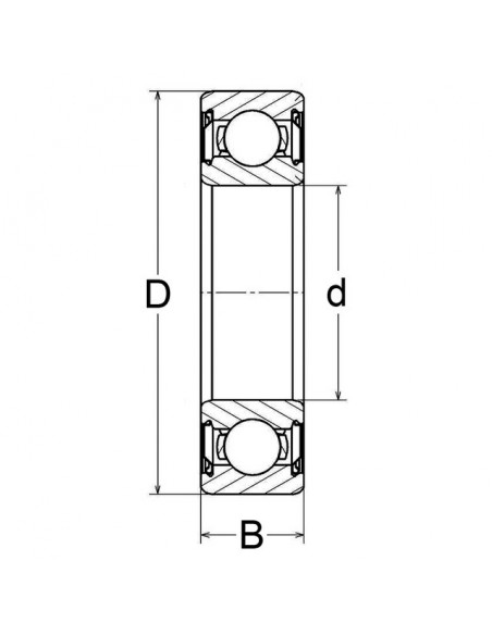 ROULEMENT A BILLE ETANCHE 30X72X19 6306 2RS