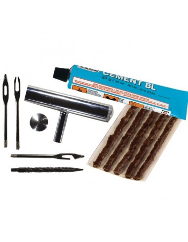 TRESSE COURTE SEALFIX + ACCESSOIRES REPARATION PNEU BLISTER