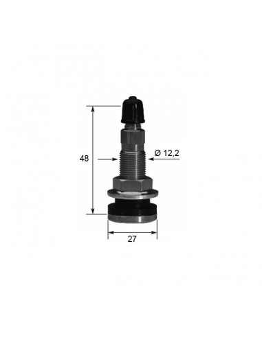 VALVE TUBELESS AIR ET EAU TR618A 48MM BLISTER