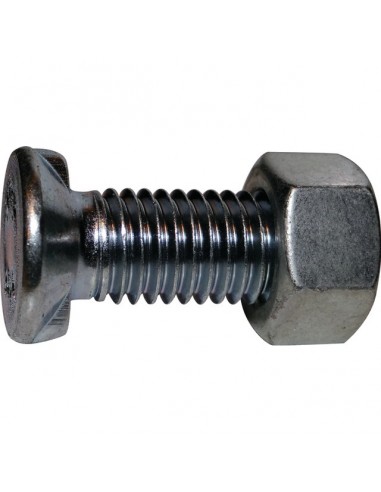 BOULON TETE FRAISEE 2 ERGOTS 10X40 8.8 ZINGUE BLISTER DE 10