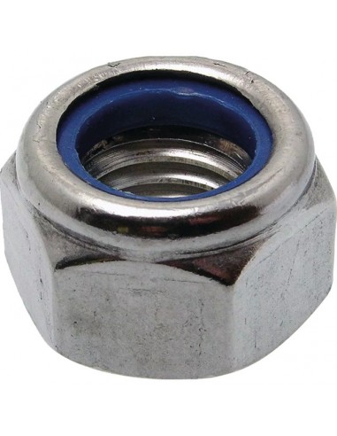 ECROU HEXAGONAL FREIN NYLON 8MM ZINGUE 8.8 BLISTER DE 10