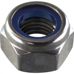 ECROU HEXAGONAL FREIN NYLON 5MM INOX A2 BLISTER DE 15