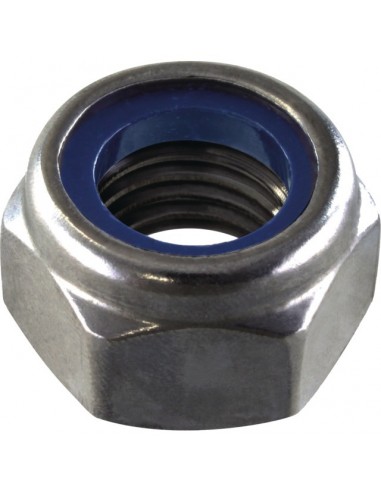 ECROU HEXAGONAL FREIN NYLON 5MM INOX A2 BLISTER DE 15