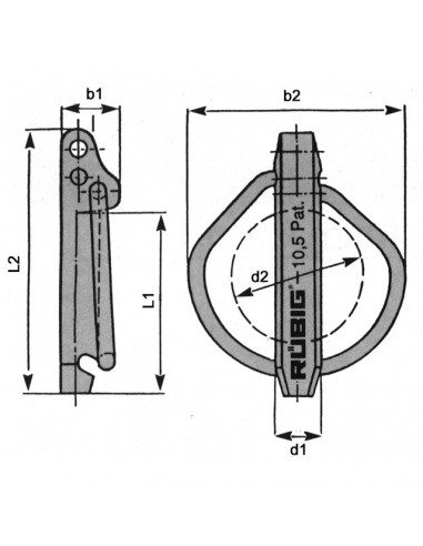 GOUPILLE CLIPS DE SECURITE 10X45 MM  BLISTER DE 2